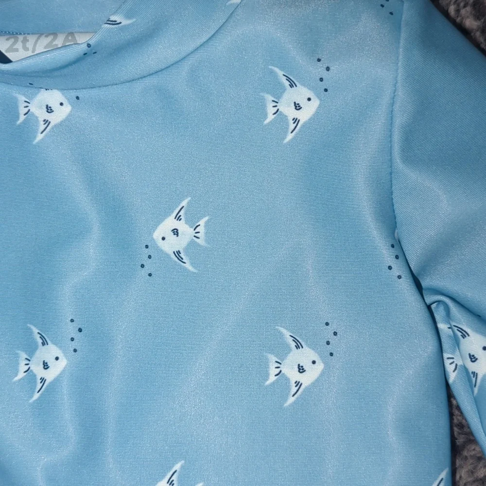 CARTER'S Toddler Light Blue Shark Rashguard Set 2T NWT